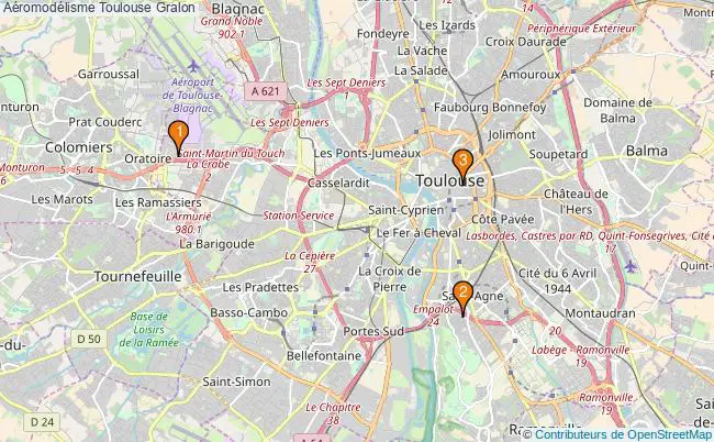 plan Aéromodélisme Toulouse Associations aéromodélisme Toulouse : 3 associations