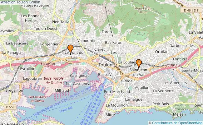 plan Affection Toulon Associations Affection Toulon : 1 associations