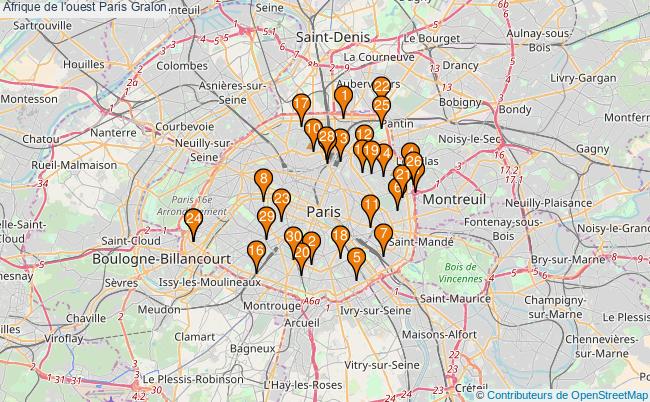 plan Afrique de l'ouest Paris Associations Afrique de l'ouest Paris : 44 associations