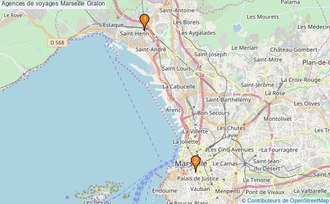 plan Agences de voyages Marseille Associations agences de voyages Marseille : 2 associations