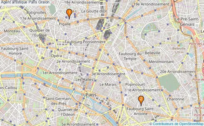 plan Agent artistique Paris Associations agent artistique Paris : 3 associations