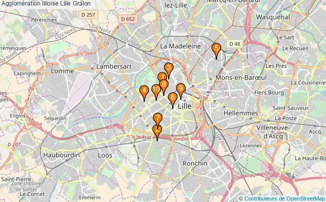 plan Agglomération lilloise Lille Associations agglomération lilloise Lille : 11 associations