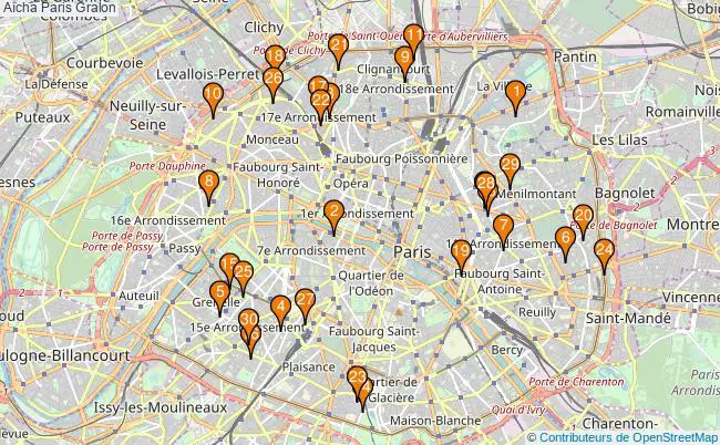plan Aïcha Paris Associations Aïcha Paris : 58 associations