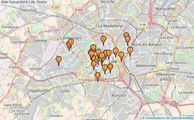 plan Aide humanitaire Lille Associations aide humanitaire Lille : 34 associations