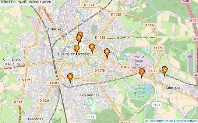 plan Aides Bourg-en-Bresse Associations aides Bourg-en-Bresse : 9 associations