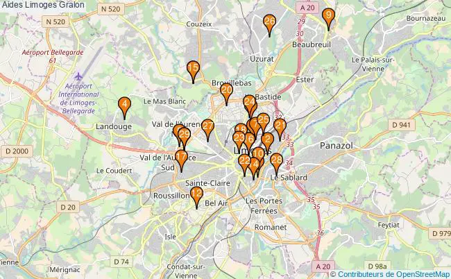 plan Aides Limoges Associations aides Limoges : 28 associations