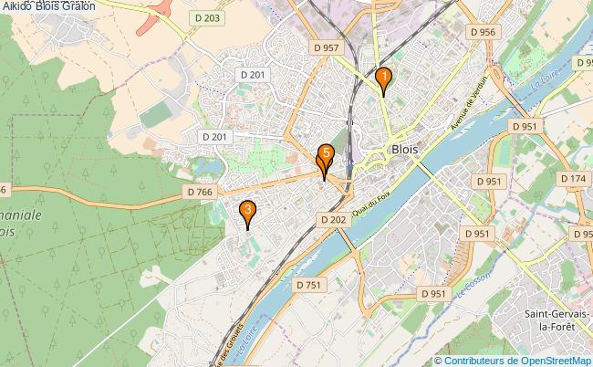 plan Aikido Blois Associations Aikido Blois : 5 associations