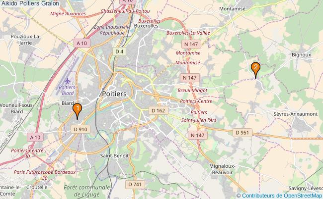 plan Aikido Poitiers Associations Aikido Poitiers : 2 associations