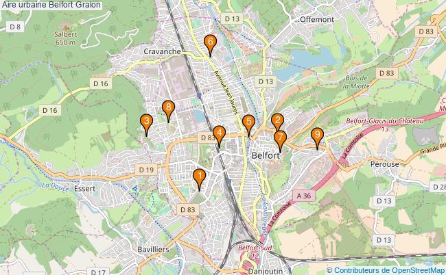 plan Aire urbaine Belfort Associations aire urbaine Belfort : 8 associations