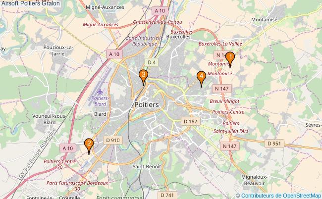 plan Airsoft Poitiers Associations Airsoft Poitiers : 4 associations