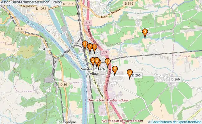 plan Albon Saint-Rambert-d'Albon Associations Albon Saint-Rambert-d'Albon : 15 associations