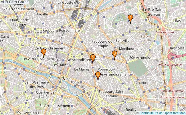 plan Alias Paris Associations Alias Paris : 6 associations