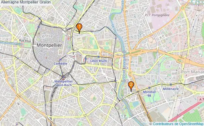 plan Allemagne Montpellier Associations Allemagne Montpellier : 3 associations