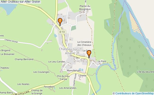 plan Allier Château-sur-Allier Associations Allier Château-sur-Allier : 2 associations