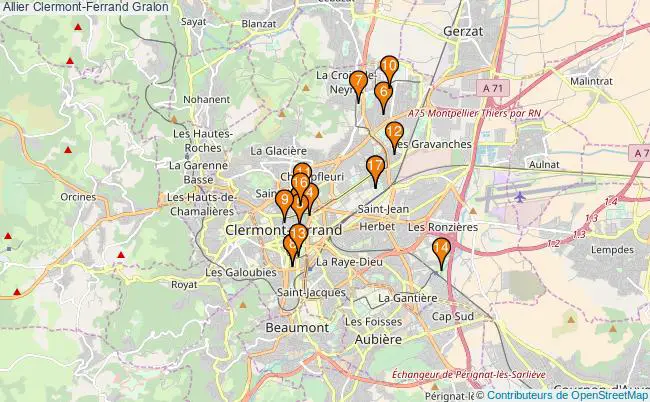 plan Allier Clermont-Ferrand Associations Allier Clermont-Ferrand : 19 associations