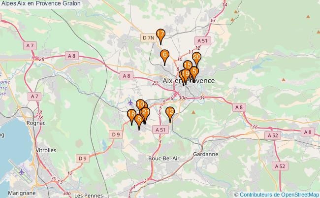 plan Alpes Aix en Provence Associations Alpes Aix en Provence : 21 associations