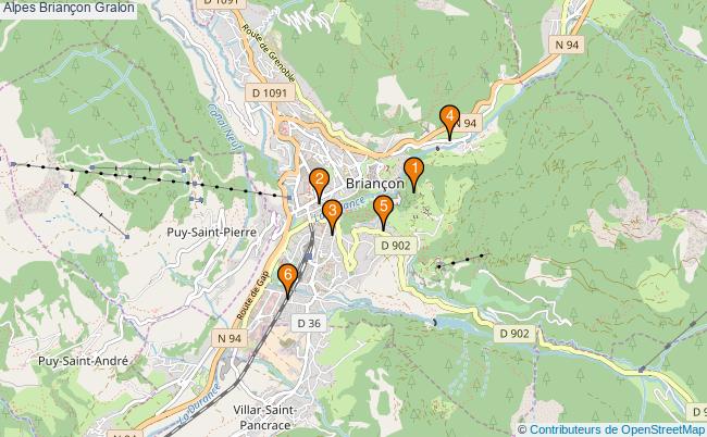 plan Alpes Briançon Associations Alpes Briançon : 9 associations