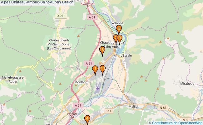 plan Alpes Château-Arnoux-Saint-Auban Associations Alpes Château-Arnoux-Saint-Auban : 10 associations