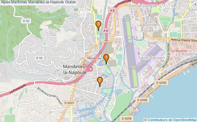 plan Alpes-Maritimes Mandelieu-la-Napoule Associations Alpes-Maritimes Mandelieu-la-Napoule : 3 associations