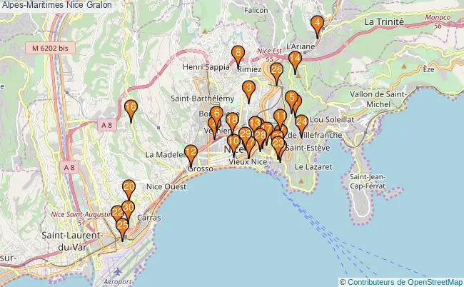 plan Alpes-Maritimes Nice Associations Alpes-Maritimes Nice : 169 associations