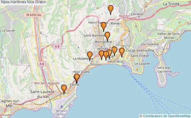 plan Alpes maritimes Nice Associations Alpes maritimes Nice : 14 associations