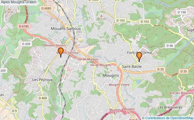 plan Alpes Mougins Associations Alpes Mougins : 2 associations