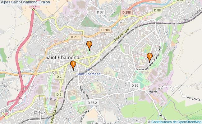 plan Alpes Saint-Chamond Associations Alpes Saint-Chamond : 3 associations