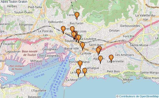 plan Alpes Toulon Associations Alpes Toulon : 18 associations