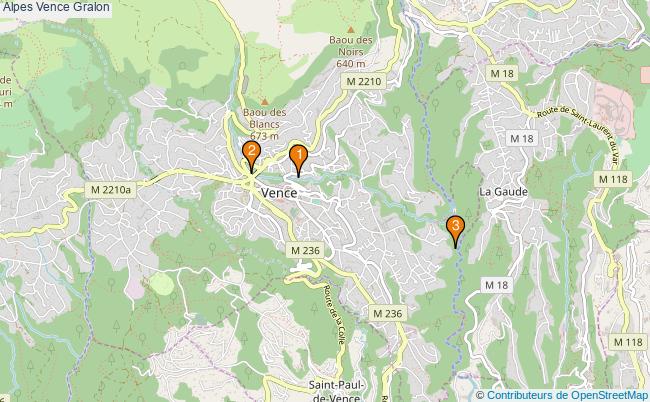plan Alpes Vence Associations Alpes Vence : 3 associations
