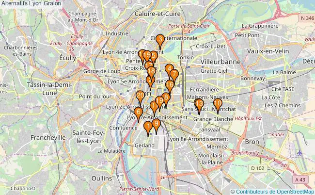 plan Alternatifs Lyon Associations Alternatifs Lyon : 24 associations