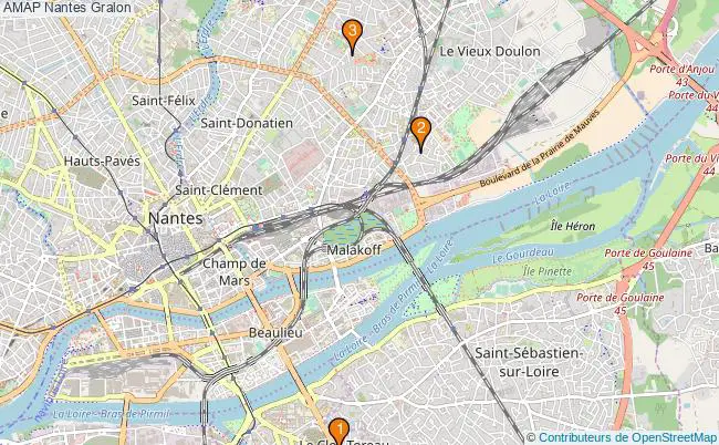 plan AMAP Nantes Associations AMAP Nantes : 4 associations
