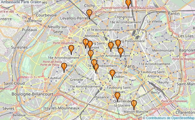 plan Ambassade Paris Associations ambassade Paris : 22 associations