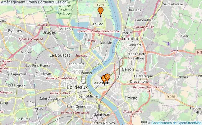 plan Aménagement urbain Bordeaux Associations aménagement urbain Bordeaux : 3 associations