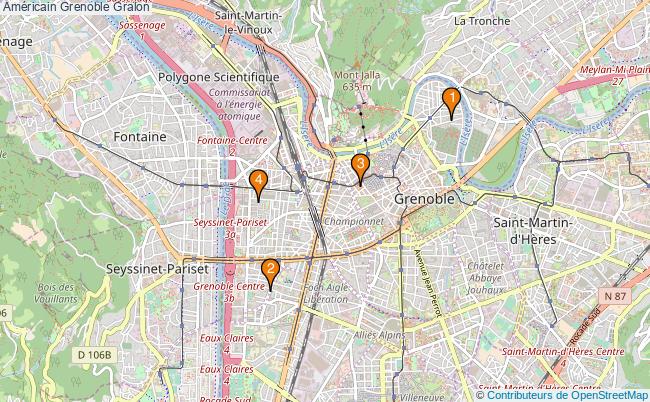 plan Américain Grenoble Associations américain Grenoble : 3 associations