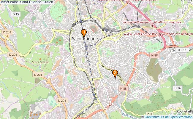 plan Américaine Saint-Etienne Associations américaine Saint-Etienne : 3 associations