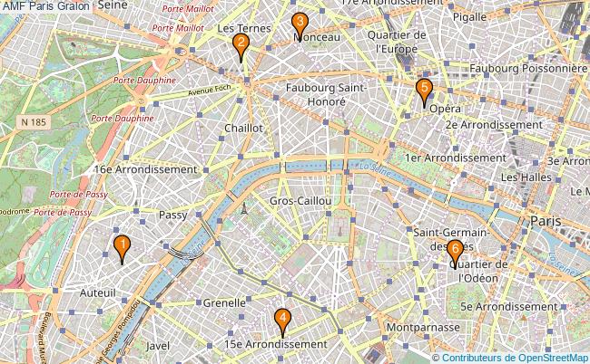 plan AMF Paris Associations AMF Paris : 6 associations