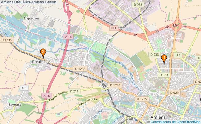 plan Amiens Dreuil-lès-Amiens Associations Amiens Dreuil-lès-Amiens : 2 associations