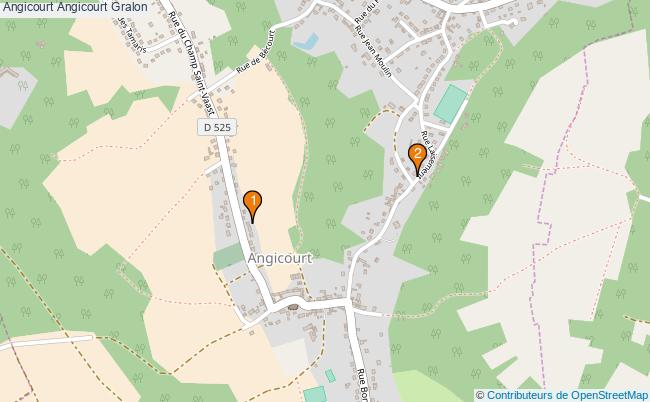 plan Angicourt Angicourt Associations Angicourt Angicourt : 2 associations