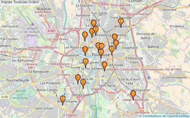 plan Anglais Toulouse Associations Anglais Toulouse : 22 associations