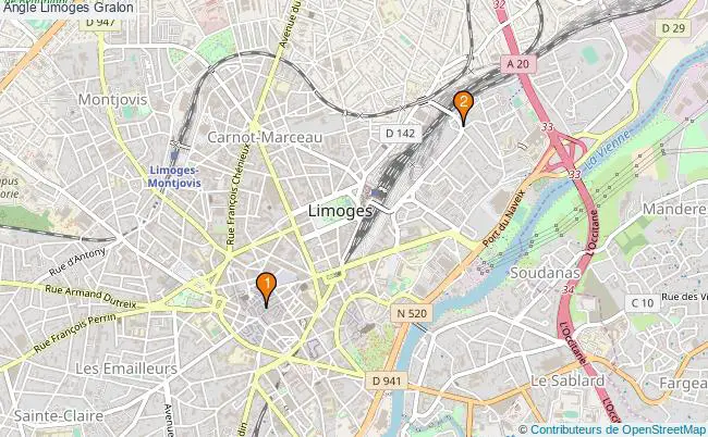 plan Angle Limoges Associations angle Limoges : 3 associations