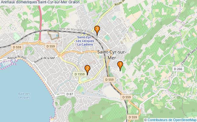 plan Animaux domestiques Saint-Cyr-sur-Mer Associations animaux domestiques Saint-Cyr-sur-Mer : 3 associations