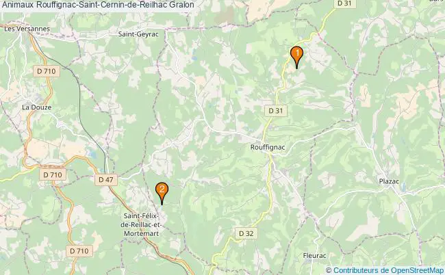 plan Animaux Rouffignac-Saint-Cernin-de-Reilhac Associations animaux Rouffignac-Saint-Cernin-de-Reilhac : 2 associations