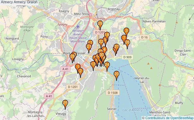 plan Annecy Annecy Associations annecy Annecy : 154 associations