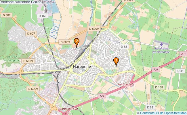 plan Antenne Narbonne Associations antenne Narbonne : 3 associations