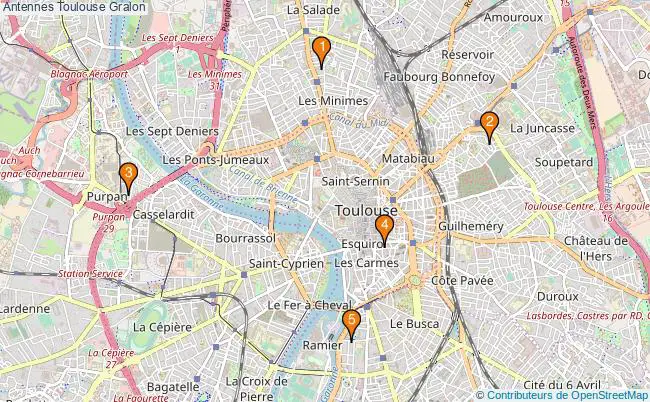 plan Antennes Toulouse Associations antennes Toulouse : 6 associations