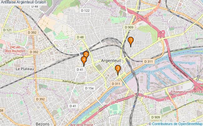 plan Antillaise Argenteuil Associations antillaise Argenteuil : 4 associations