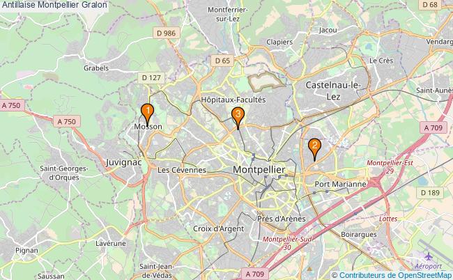 plan Antillaise Montpellier Associations antillaise Montpellier : 5 associations