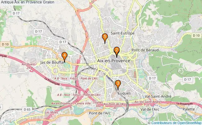 plan Antique Aix en Provence Associations Antique Aix en Provence : 5 associations