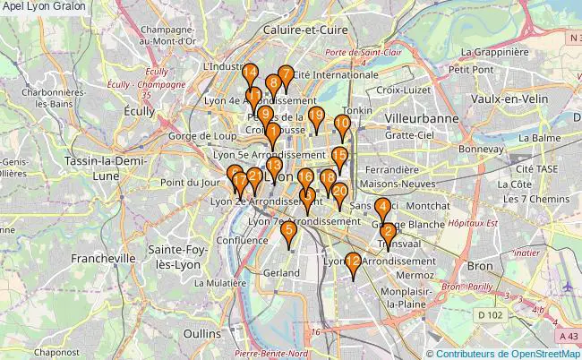 plan Apel Lyon Associations apel Lyon : 22 associations