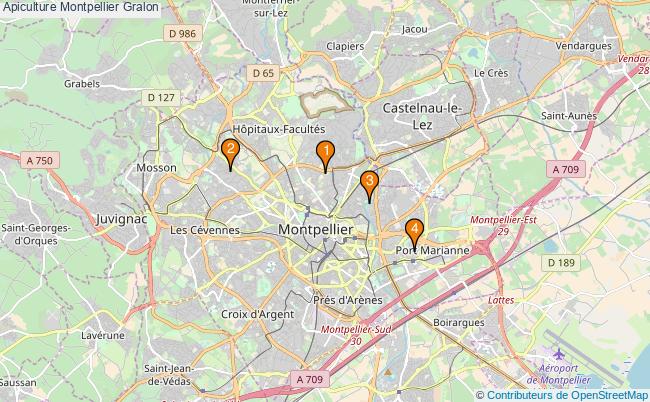 plan Apiculture Montpellier Associations apiculture Montpellier : 4 associations